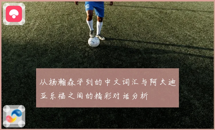从杨瀚森学到的中文词汇与阿夫迪亚乐福之间的精彩对话分析